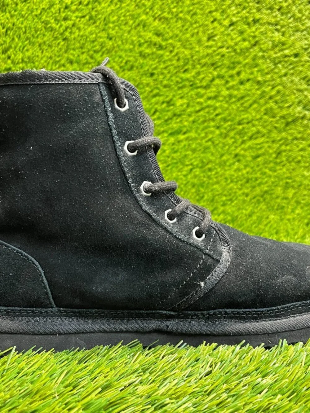 UGG Harkley Mens Size 9 Black Casual Outdoor Waterproof Suede Chukka Boots
